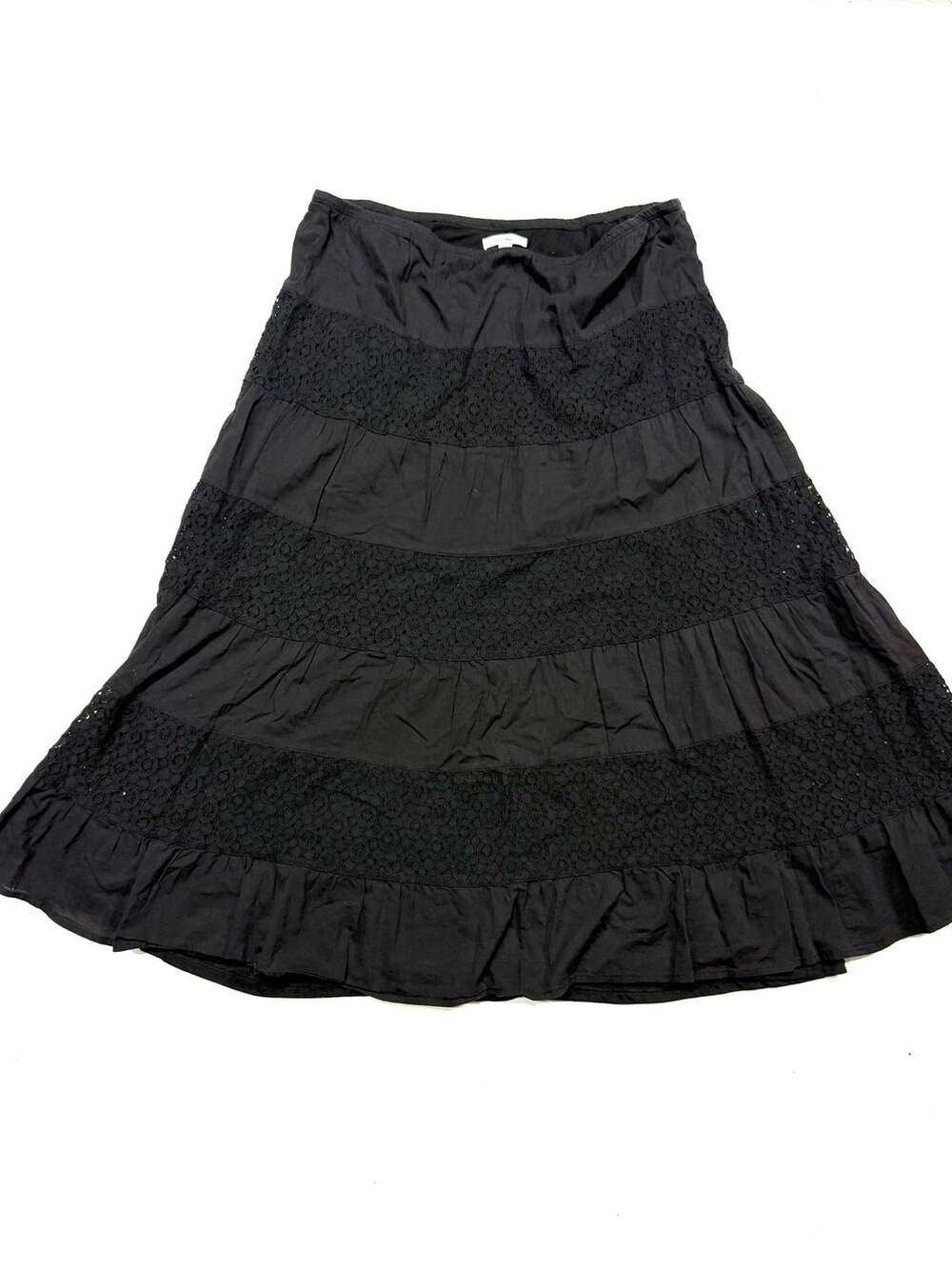 Sophie Max Women's Skirt XL Whimsigoth Witchy Cottage-Glam Y2K Boho Romantic Bla